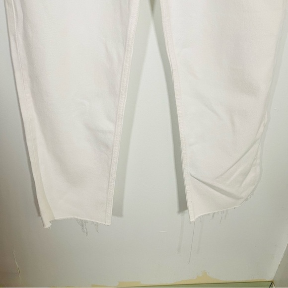 NWT Boyish Tommy High-Rise White Rigid Straight Leg Denim Distressed Waist 28 - Picture 3 of 13